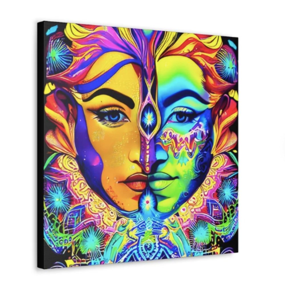 Gemini Twins Spiritual Psychedelic Art
